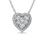 Diamond 1 Ct.Tw. Heart Pendant in 14K White Gold - Larson Jewelers