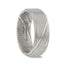 GHOST Grey Damascus Steel Brushed Beveled Men’s Wedding Band with Repeating Artisan Pattern - 6mm & 8mm - Larson Jewelers