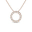 Diamond 1/4 Ct.Tw. Circle Pendant in 14K Rose Gold - Larson Jewelers