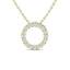Diamond 1/4 Ct.Tw. Circle Pendant in 14K Yellow Gold - Larson Jewelers
