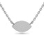 Diamond Eye Shape Necklace 1/5 ct tw in 10K White Gold - Larson Jewelers