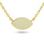 Diamond Eye Shape Necklace 1/5 ct tw in 10K Yellow Gold - Larson Jewelers