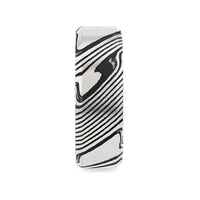 MELVIN Black Damascus Steel Brushed Beveled Men’s Wedding Band with Repeating Artisan Pattern - 6mm & 8mm - Larson Jewelers