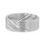 XANDER Grey Flat Brushed Damascus Steel Men’s Wedding Band with Vivid Etched Design - 6mm & 8mm - Larson Jewelers