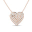 Diamond Heart Pendant 1/4 ct tw Round Cut in 10K Rose Gold - Larson Jewelers