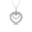 Diamond Duel Heart Pendant 1/10 ct tw in Sterling Silver - Larson Jewelers