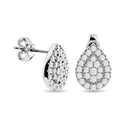 Diamond 1/3 ct tw Fashion Earrings in 10K White Gold - Larson Jewelers