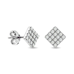 Diamond 1/3 ct tw Fashion Earrings in 10K White Gold - Larson Jewelers