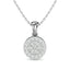 Diamond Round Shape Pendant 1/5 ct tw in 10K White Gold - Larson Jewelers