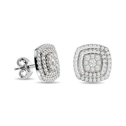 Diamond 5/8 ct tw Fashion Earrings in 10K White Gold - Larson Jewelers