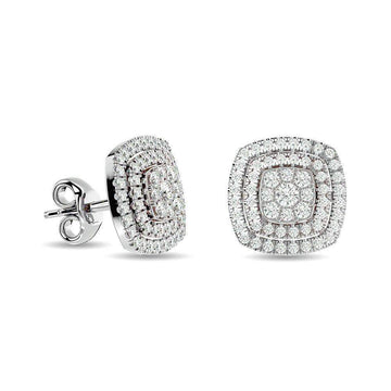 Diamond 5/8 ct tw Fashion Earrings in 10K White Gold - Larson Jewelers