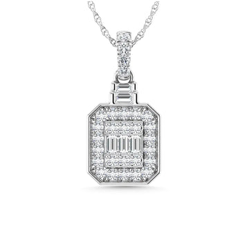 Diamond 1/3 Ct.Tw. Fashion Pendant in 14K White Gold - Larson Jewelers
