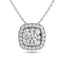 Diamond Round Shape Pendant 1/2 ct tw Round Cut in 14K White Gold - Larson Jewelers