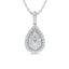 Diamond 1 Ct.Tw. Fashion Pendant in 14K White Gold - Larson Jewelers