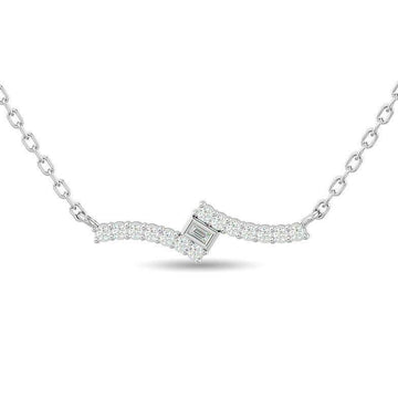 Diamond 1/8 Ct.Tw. Fashion Pendant in 10K White Gold - Larson Jewelers