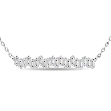 Diamond 1/4 Ct.Tw. Fashion Necklace in 14K White Gold - Larson Jewelers