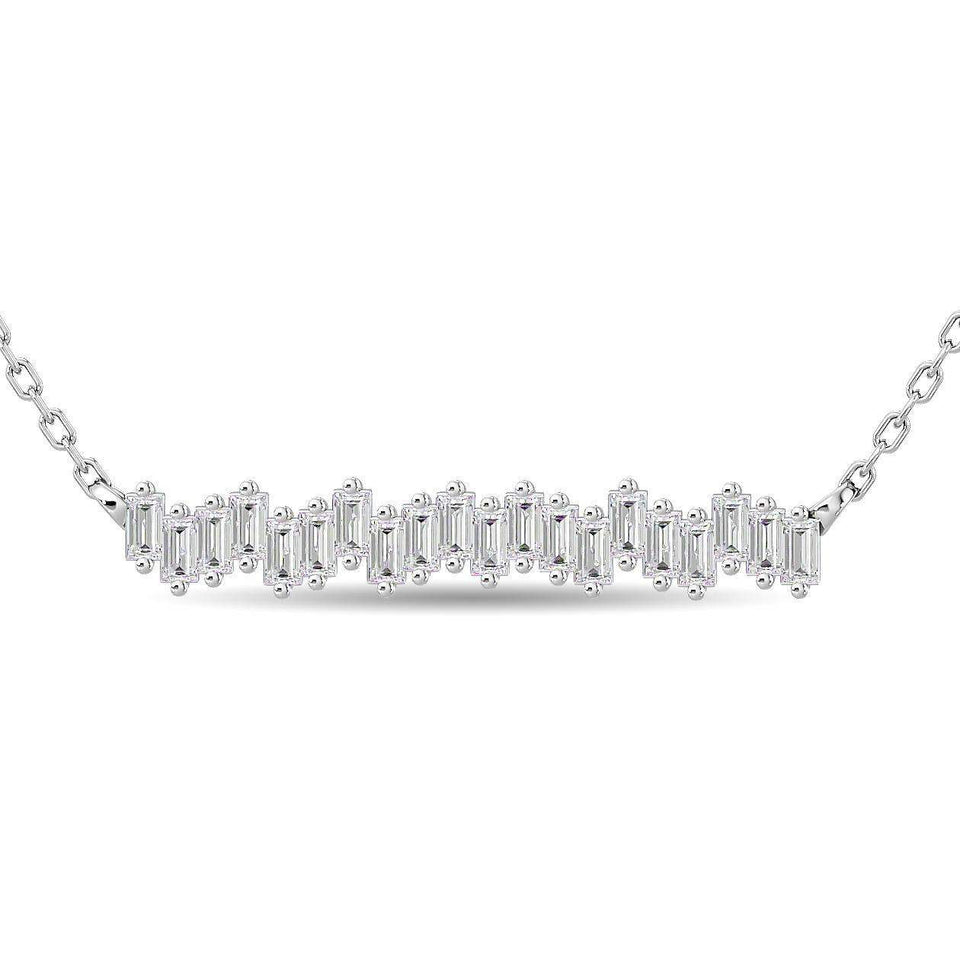 Diamond 1/4 Ct.Tw. Fashion Necklace in 14K White Gold - Larson Jewelers