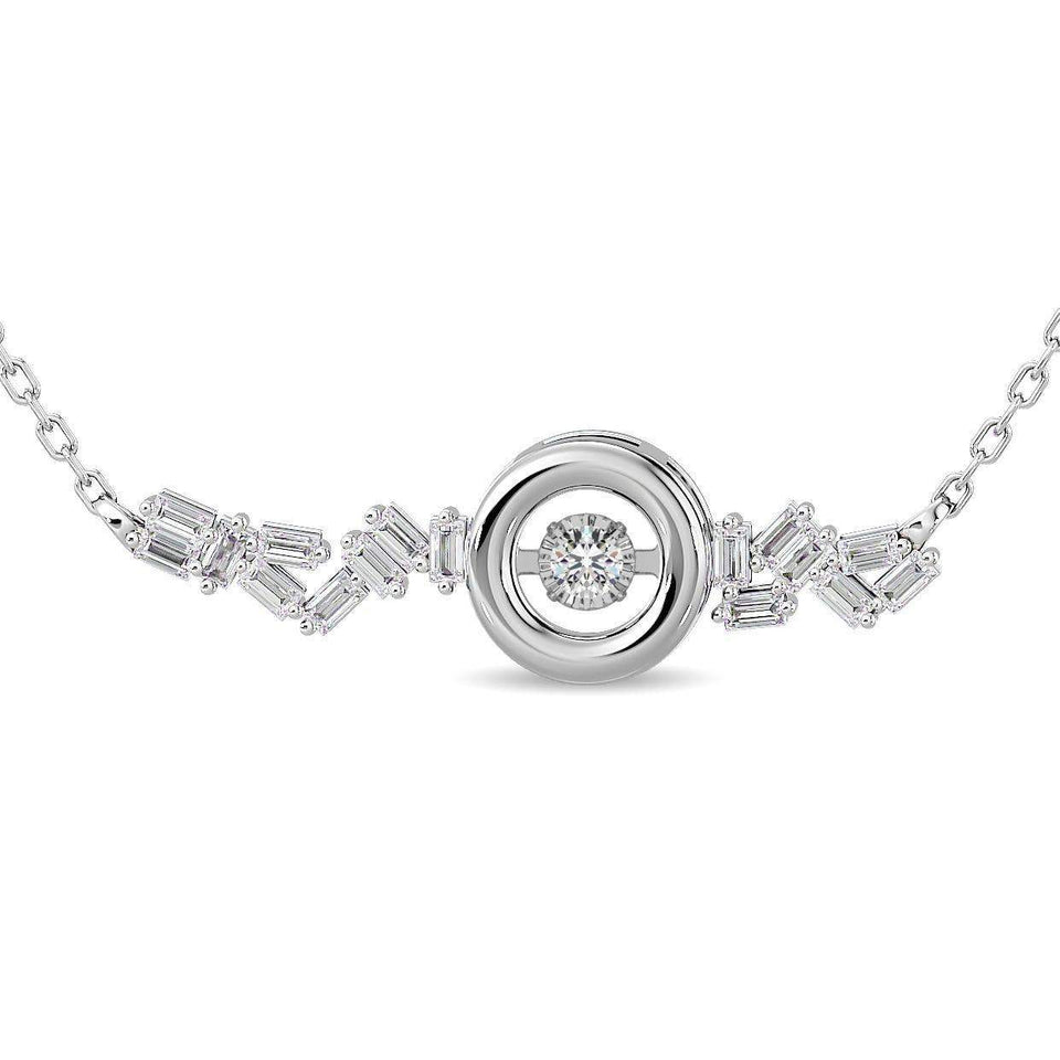 Diamond 1/8 Ct.Tw. Fashion Necklace in 10K White Gold - Larson Jewelers