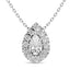 Diamond Round Cut Fashion Pendant 1/4 ct tw in 14K White Gold - Larson Jewelers