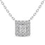 Diamond 1/4 ct tw Round and Princess Halo Pendant in 14K White Gold - Larson Jewelers