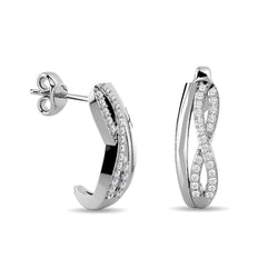 Diamond Fashion earrings 1/5 ct tw in 10K White Gold - Larson Jewelers