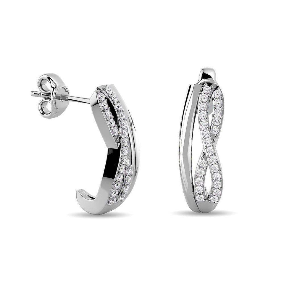 Diamond Fashion earrings 1/5 ct tw in 10K White Gold - Larson Jewelers