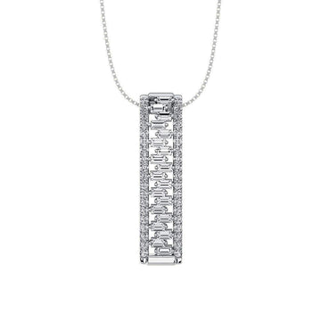 Diamond 1/4 Ct.Tw. Slide Pendant in 14K White Gold - Larson Jewelers