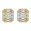 Diamond 3/8 Ct.Tw. Round and Baguette Fashion Earrings in 14K Yellow Gold - Larson Jewelers