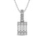 Diamond 1/6 Ct.Tw. Round and Baguette Fashion Pendant in 14K White Gold - Larson Jewelers