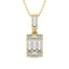 Diamond 1/6 Ct.Tw. Round and Baguette Fashion Pendant in 14K Yellow Gold - Larson Jewelers