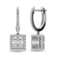 Diamond 1/2 Ct.Tw. Round and Baguette Fashion Earrings in 14K White Gold - Larson Jewelers