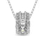 Diamond 1/4 Ct.Tw. Round and Baguette Fashion Pendant in 10K White Gold - Larson Jewelers