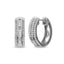 Diamond 1/3 Ct.Tw. Round and Baguette Hoop Earrings in 10K White Gold - Larson Jewelers