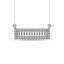 Diamond 1/6 Ct.Tw. Round and Baguette Fashion Necklace in 10K White Gold - Larson Jewelers