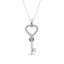 Diamond 1/10 ct tw Heart and Key Pendant in Sterling Silver - Larson Jewelers