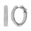 Diamond 1 1/6 ct tw Hoop Earrings in 14K White Gold - Larson Jewelers