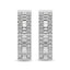 Diamond 3 1/8 Ct.Tw. Round and Baguette Hoop Earrings in 14K White Gold - Larson Jewelers