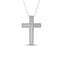 Diamond 1/2 Ct.Tw. Round and Baguette Cross Pendant in 14K White Gold - Larson Jewelers