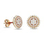 Diamond 5/8 Ct.Tw. Cluster Earrings in 14K Two Tone Gold - Larson Jewelers
