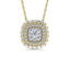 Diamond 1/2 Ct.Tw. Cluster Fashion Pendant in 14K Two Tone Gold - Larson Jewelers