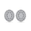 Diamond 5/8 Ct.Tw. Cluster Fashion Earrings in 14K White Gold Gold - Larson Jewelers