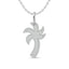 Diamond 1/10 Ct.Tw. Palm Tree Pendant in 14K White Gold - Larson Jewelers