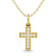 Diamond 1/10 Ct.Tw. Cross Pendant in 10K Yellow Gold - Larson Jewelers
