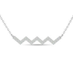 Diamond 1/10 Ct.Tw. Fashion Necklace in 10K White Gold - Larson Jewelers