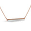 Diamond 1/6 ct tw Bar Necklace in 10K Rose Gold - Larson Jewelers