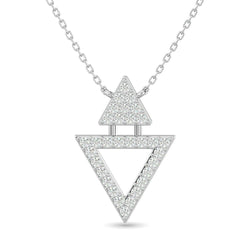 10KT WHITE GOLD 1/6CT TW DIAMOND NECKPIECE - Larson Jewelers