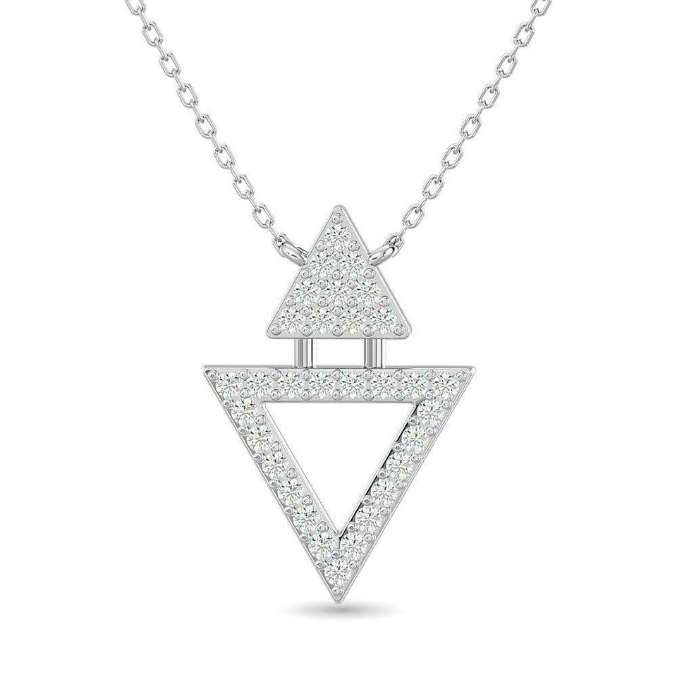 10KT WHITE GOLD 1/6CT TW DIAMOND NECKPIECE - Larson Jewelers