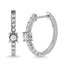 Diamond 1/4 Ct.Tw. Hoop Earrings in 14K White Gold - Larson Jewelers