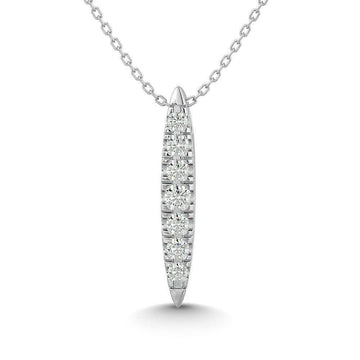 10KT WHITE GOLD 1/10CT TW DIAMOND PENDANT - Larson Jewelers