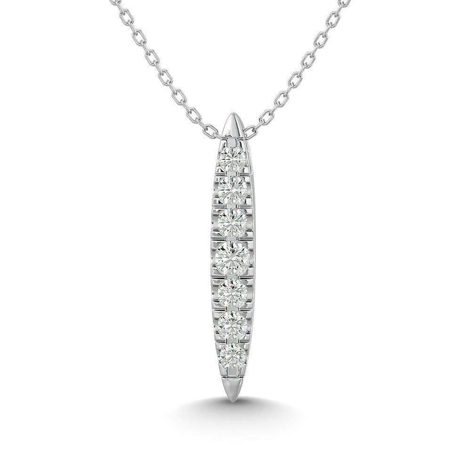 10KT WHITE GOLD 1/10CT TW DIAMOND PENDANT - Larson Jewelers